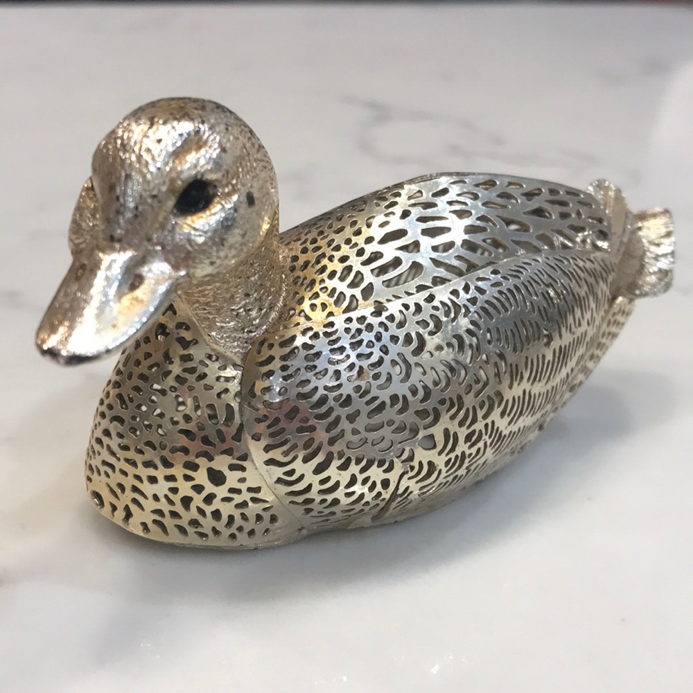 Christofle Lumiere D'Argent Duck Figurine